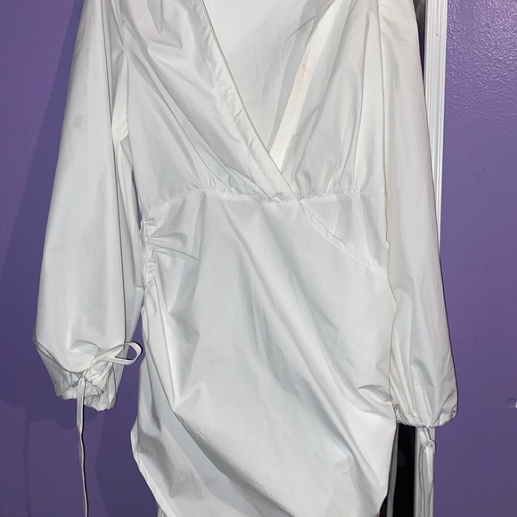 PrettyLittleThing Dresses & Skirts - Pretty Little Thing white ruffle dress, WORN ONCE!